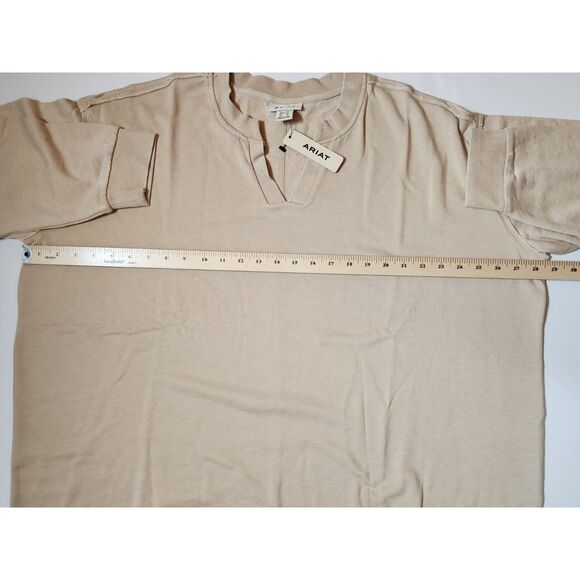 Ariat Unwind French Terry Sweatshirt Women’s 2X Tannin – Pullover - Picture 5 of 10